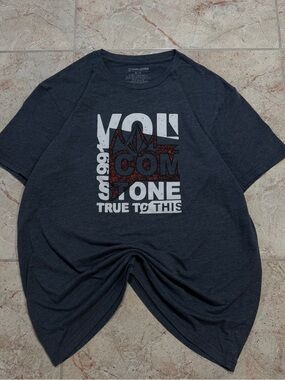 Volcom True To This 1991 Graphic T-Shirt Heather Navy XL